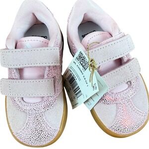 Adidas VL Court 3.0 CF I Toddler Sneakers Pink Suede Gum Sole JP7851 Size 5K NEW